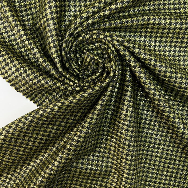 Wool Houndstooth Tweed Suit Fabric