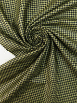 Wool Houndstooth Tweed Suit Fabric