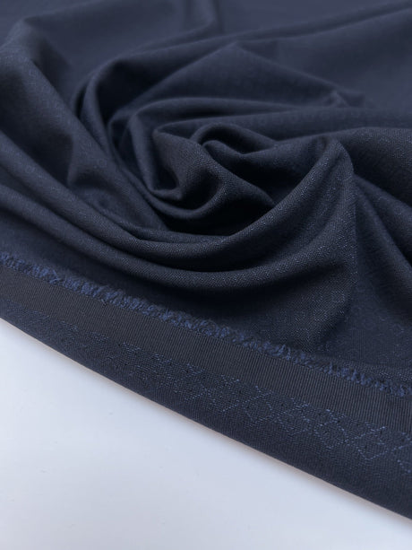 Cotton Polyamide Jacquard Fabric Blue Black