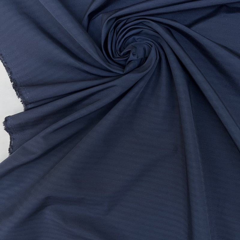 Blue Viscose Blend Jacquard
