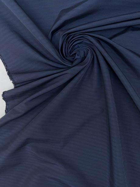 Blue Viscose Blend Jacquard