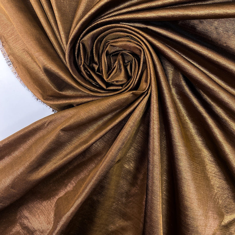 Lurex Changeant Melange Brown Fabric