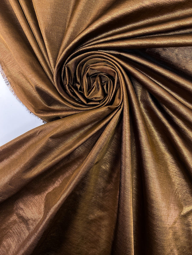 Lurex Changeant Melange Brown Fabric