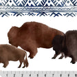 Cuddle Fabric Big Sky Bison Woodland Print