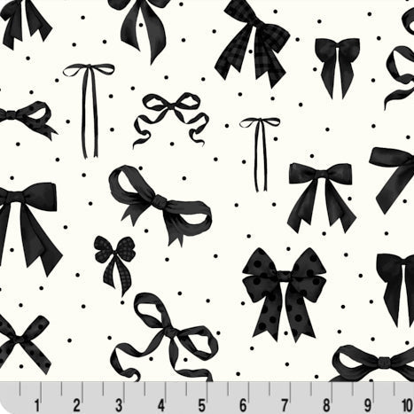 Cuddle Fabric Black Bowtique Digital Minky