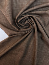 Wool Melange Fabric Brown Beige Stretch
