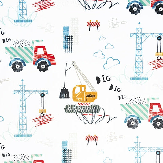 Cuddle Fabric Digital Dig Dig Dig Multi Print