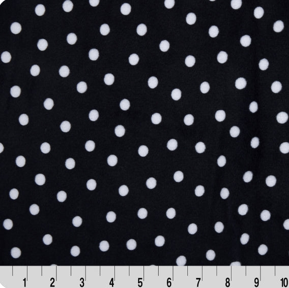 Cuddle Fabric Black Dot 58-60"