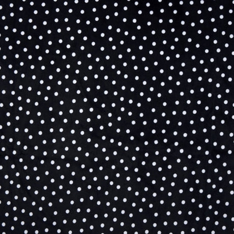 Cuddle Fabric Black Dot 58-60"
