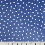 Cuddle Fabric Digital Jeans Dot 58-60" White Polka Dots