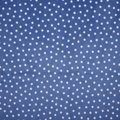 Cuddle Fabric Digital Jeans Dot 58-60" White Polka Dots
