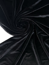 Black Velour Knitted Fabric