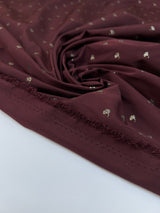 Polyamide Abstract Glitter Fabric Red Brown