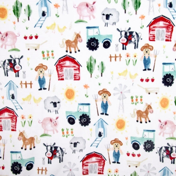 Cuddle Fabric Farmer Ted Digital Multi 58/60"