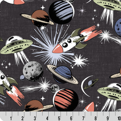 Cuddle Fabric Digital Multi Galactic Blast 58-60