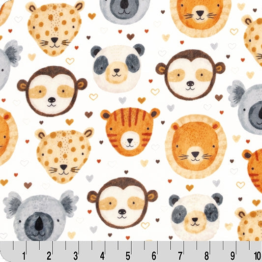 Cuddle Fabric Digital Natural Heads Up 58-60