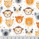 Cuddle Fabric Digital Natural Heads Up 58-60