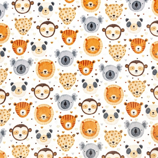 Cuddle Fabric Digital Natural Heads Up 58-60
