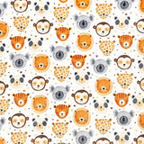 Cuddle Fabric Digital Natural Heads Up 58-60