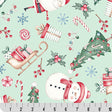 Plush Minky Cuddle Fabric Jolly Santa Holiday Print