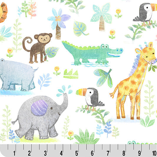 Minky Cuddle Fabric Jungle Joy Multi 58-60"