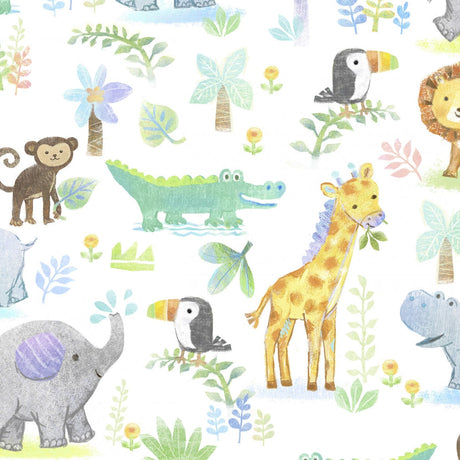 Minky Cuddle Fabric Jungle Joy Multi 58-60"
