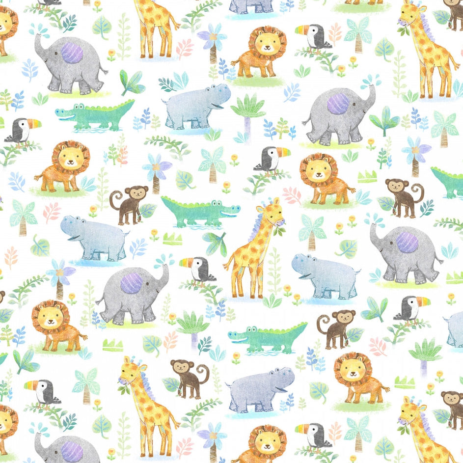 Minky Cuddle Fabric Jungle Joy Multi 58-60"