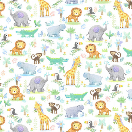 Minky Cuddle Fabric Jungle Joy Multi 58-60"