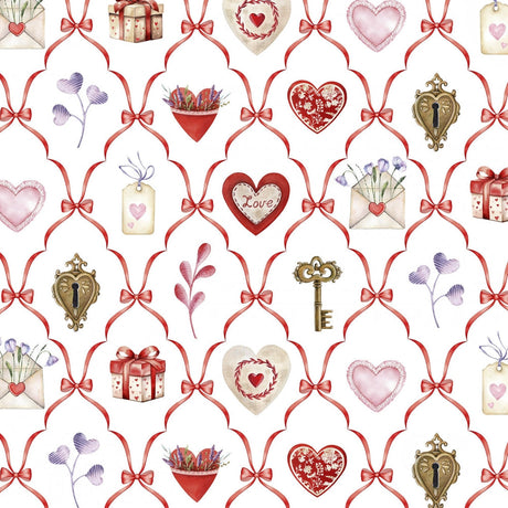 Cuddle Fabric Digital Multi Key To My Heart 58"-60"