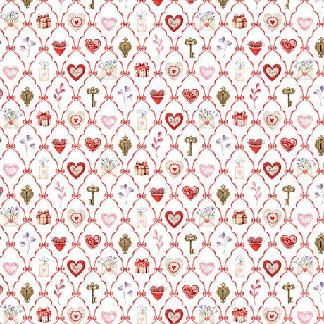Cuddle Fabric Digital Multi Key To My Heart 58"-60"