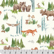 Minky Plush Fabric Lil Pine Pals Natural 58-60"