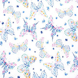 Cuddle Fabric Digital Mariposa Snow Butterfly Print