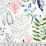 Cuddle Fabric Digital Blossom Modern Leaf