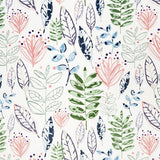 Cuddle Fabric Digital Blossom Modern Leaf
