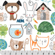 Cuddle Fabric Digital Pet Shop Multi 58-60"