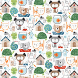 Cuddle Fabric Digital Pet Shop Multi 58-60"