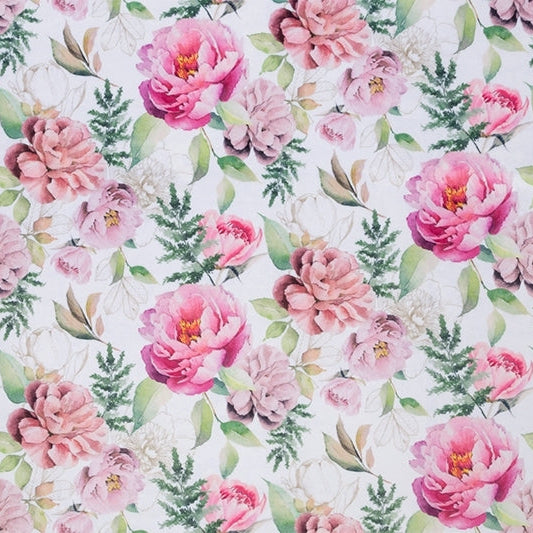 Minky Plush Fabric Digital Cuddle Snow Rite Of Spring Floral