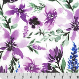 Cuddle Minky Fabric Digital Wisteria Spring Flowers