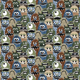 Minky Plush Fabric Digital Cuddle Loden Tickle Monster 58-60"