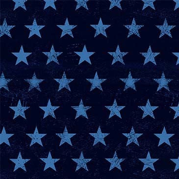 Cotton Print Blue Rugged Stars Route 66 Fabric 44/45"