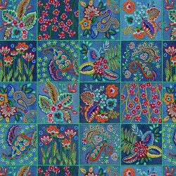 Cotton Fabric Patchwork Hug Multi 44/45" Width