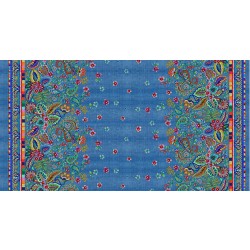 Cotton Embroidery Border Denim Fabric 44/45"