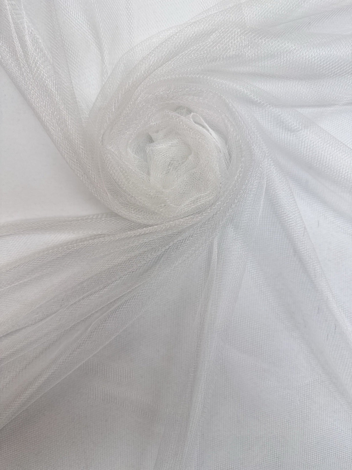 Polyamide Mesh White Stretch