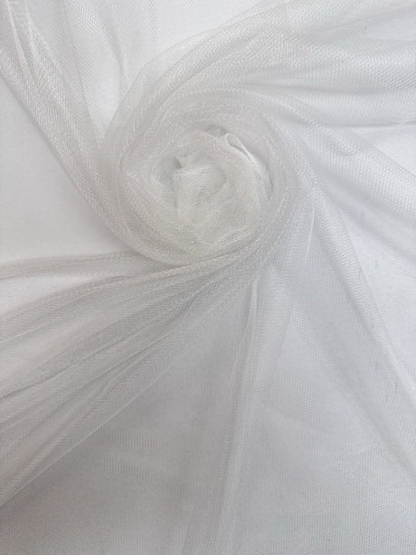 Polyamide Mesh White Stretch