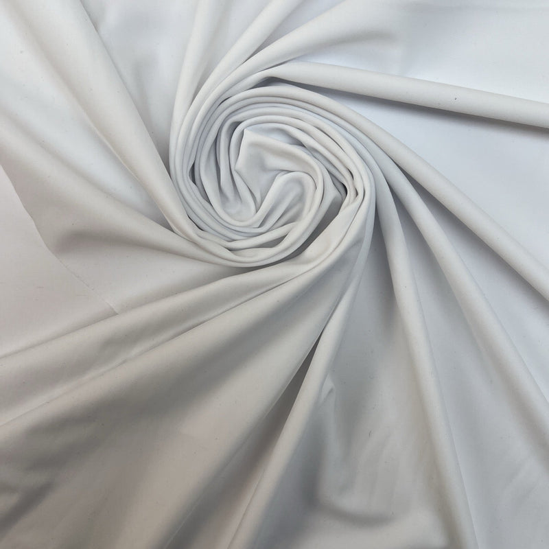 White Stretch Knitted Fabric