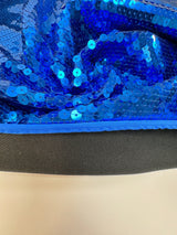 Blue Polyester Fused Satin