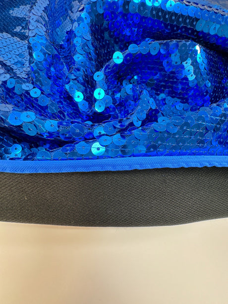 Blue Polyester Fused Satin