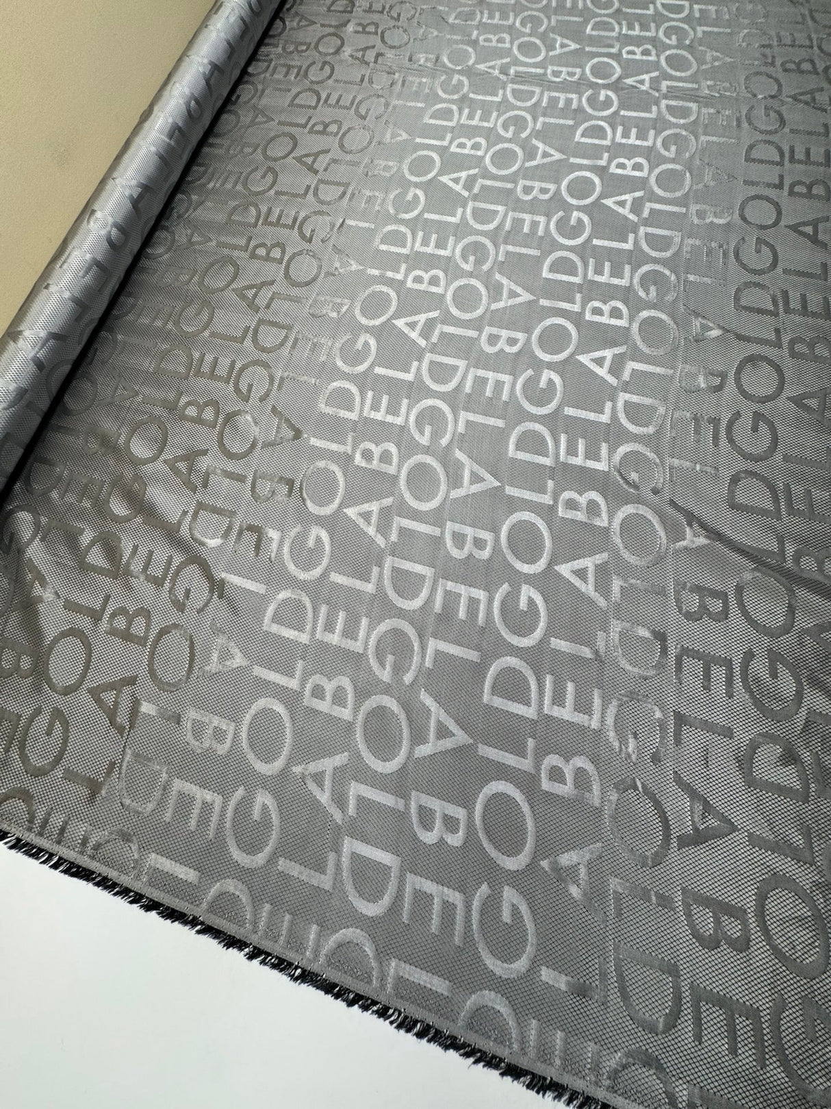 Viscose Cupro Blend Graphic Gray Lining