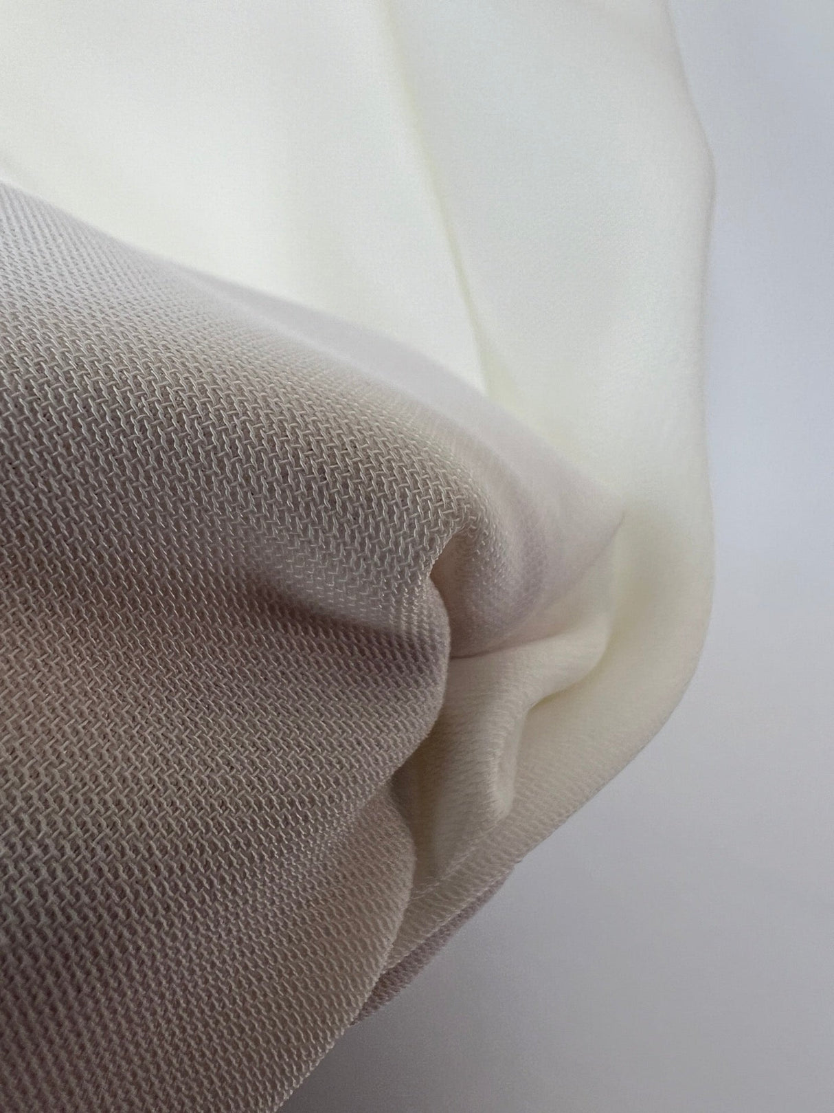 Polyester Elastane Knit White Beige