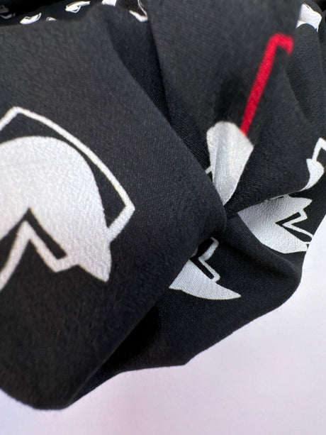 Viscose Crepe Black White Printed